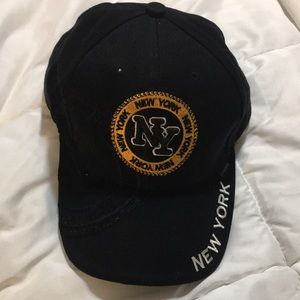New York hat cap by City Hunter adjustable cotton polyester black yellow white